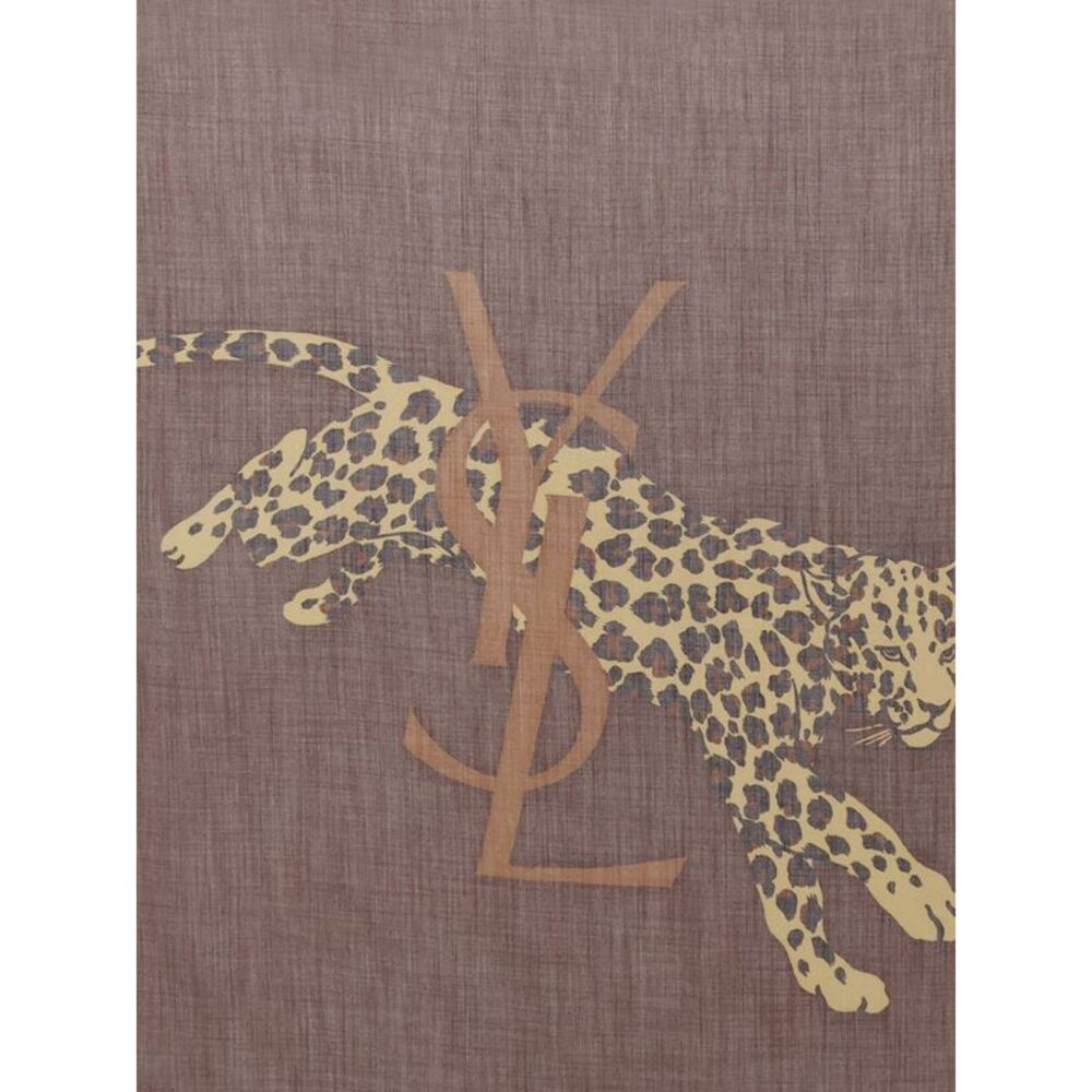 Saint Laurent Women Printed Wool Foulard - Picture 4 of 4